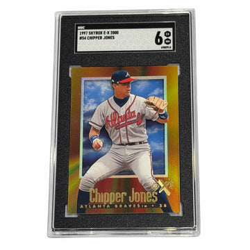 Chipper Jones 1997 SkyBox E-X 2000 #54 SGC 6 MLB Atlanta Braves Hall of Fame