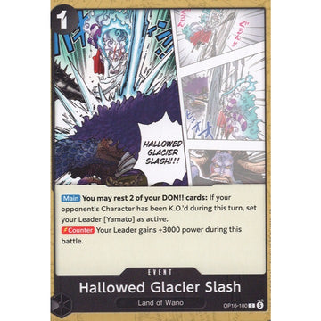 Hallowed Glacier Slash OP16-100 Common English One Piece Card Game Battle