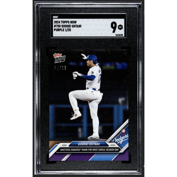 1/25 2024 Topps Now Shohei Ohtani Card #750 Shatters Dodgers XBH Record! - SGC 9