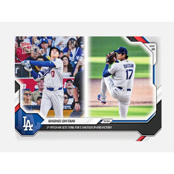 Limited Print Run Shohei Ohtani Topps NOW #226 HR & 5 Shutout IP MLB Dodgers