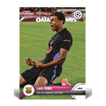3324 PR NM 2024 Topps NOW UCL Lamine Yamal RC #017 First UEFA Champions League