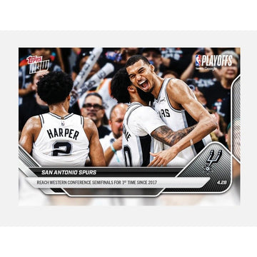 1499 PR San Antonio Spurs 2025-26 NBA Topps NOW #283 Wembanyama 1st Since 2017