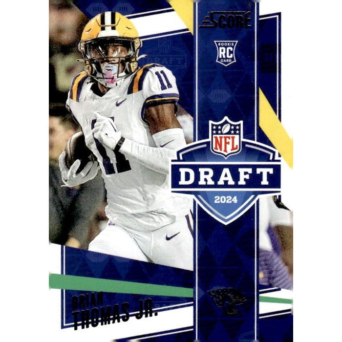 2024 Score Football #14 Brian Thomas Jr. RC NFL Draft Jaguars Near Mint / Better