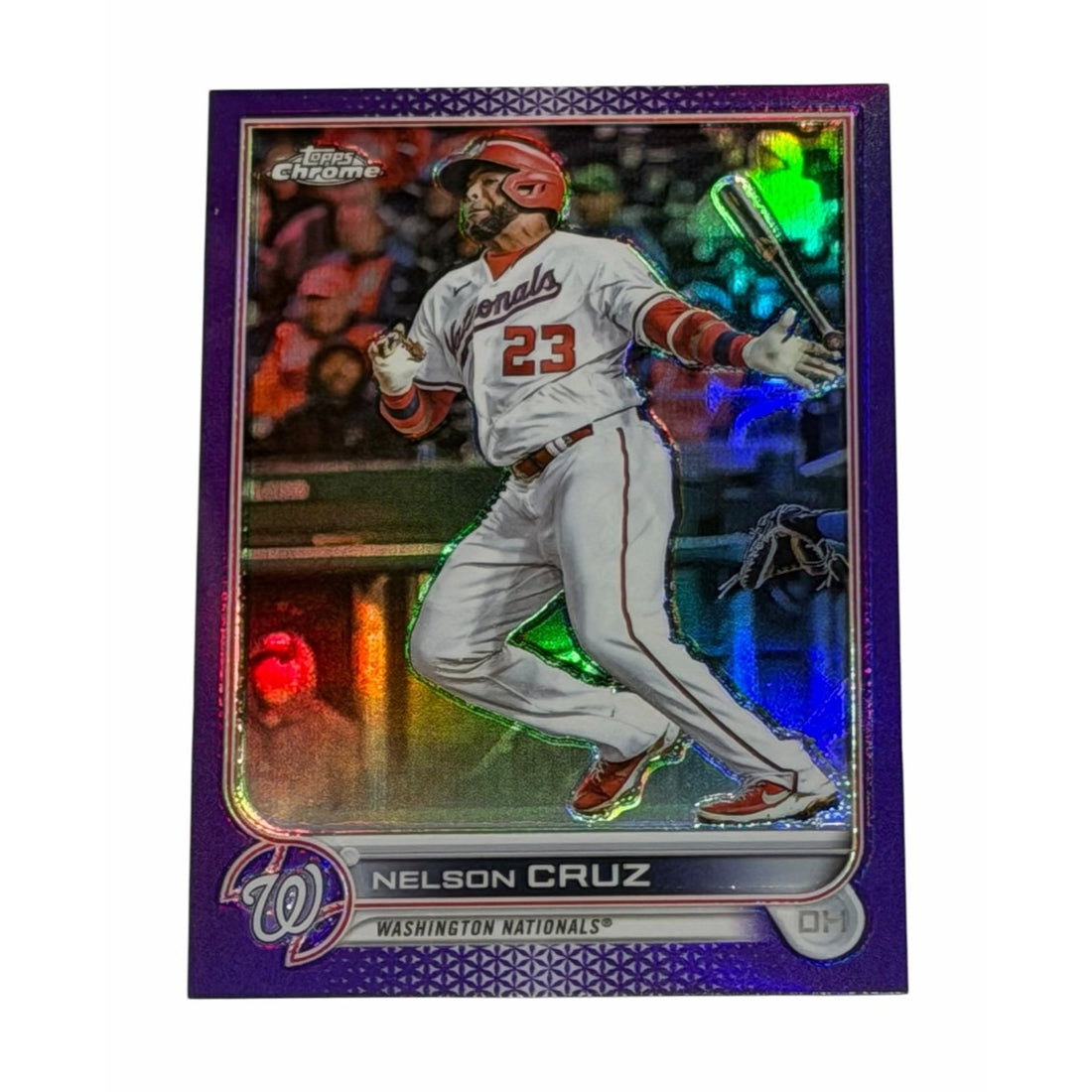 Nelson Cruz Topps Chrome Nelson Cruz 2022 Topps Chrome Purple REFRACTOR USC142 MLB Nationals HOF