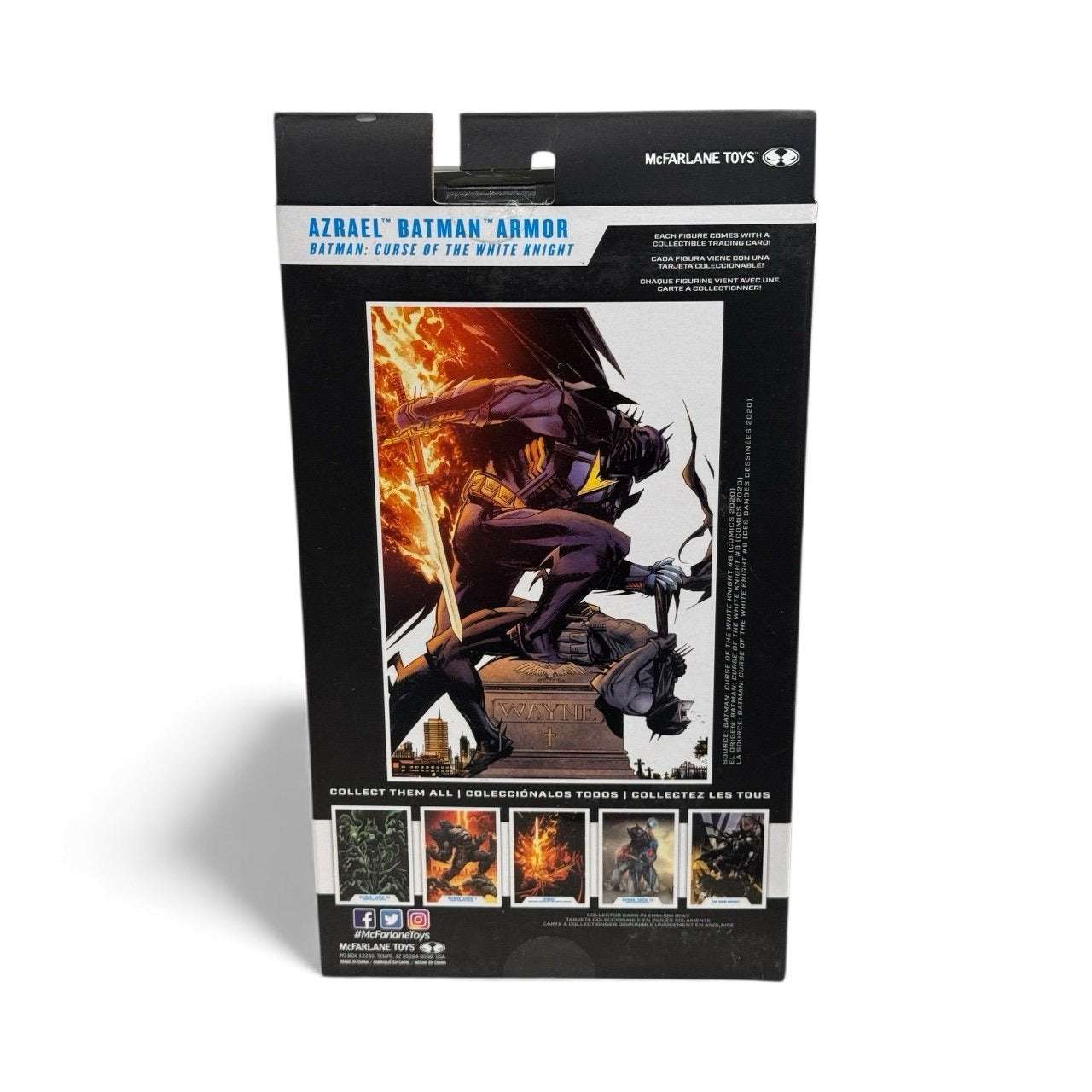 McFarlane DC Multiverse Azrael Batman Armor 7-inch figure packaging from Curse of the White Knight series