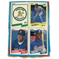 1990 Fleer Baseball factory set sealed box featuring Ken Griffey Jr, Kirby Puckett, Ruben Sierra cards and stickers