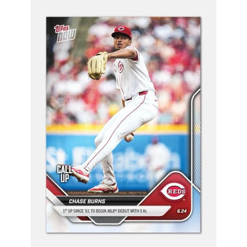 5402 Printed Chase Burns RC 2025 MLB Topps NOW #345 Cincinnati Reds