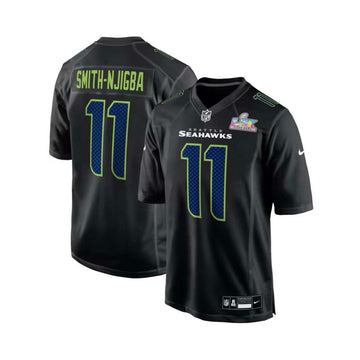 Jaxon Smith-Njigba NFL Seattle Seahawks Black Super Bowl Jersey #11 Size Large