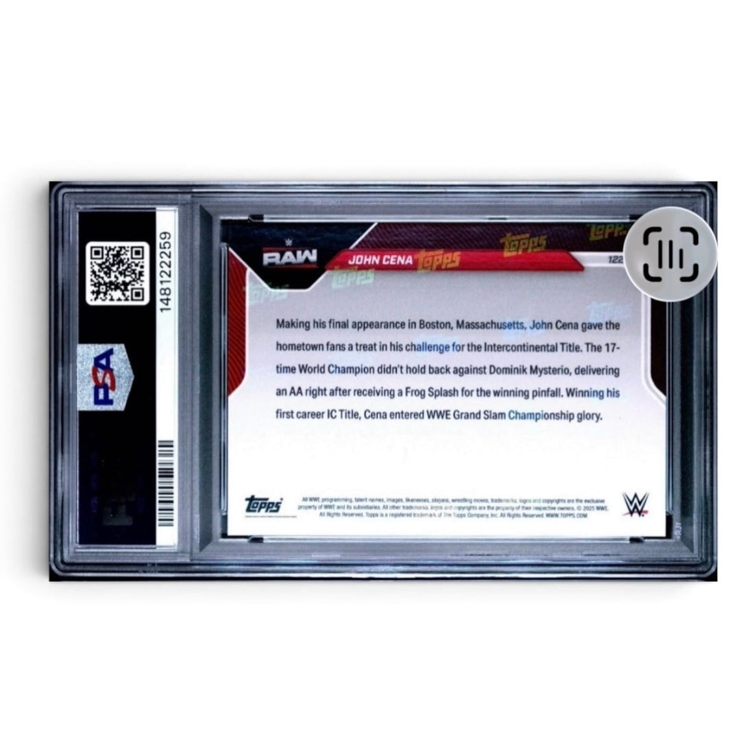 John Cena Only Topps NOW John Cena Only 4798 PR 2025 Topps NOW WWE 122 PSA 10 Grand Slam Champion