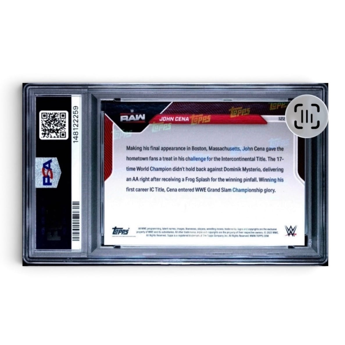 John Cena Only Topps NOW John Cena Only 4798 PR 2025 Topps NOW WWE 122 PSA 10 Grand Slam Champion