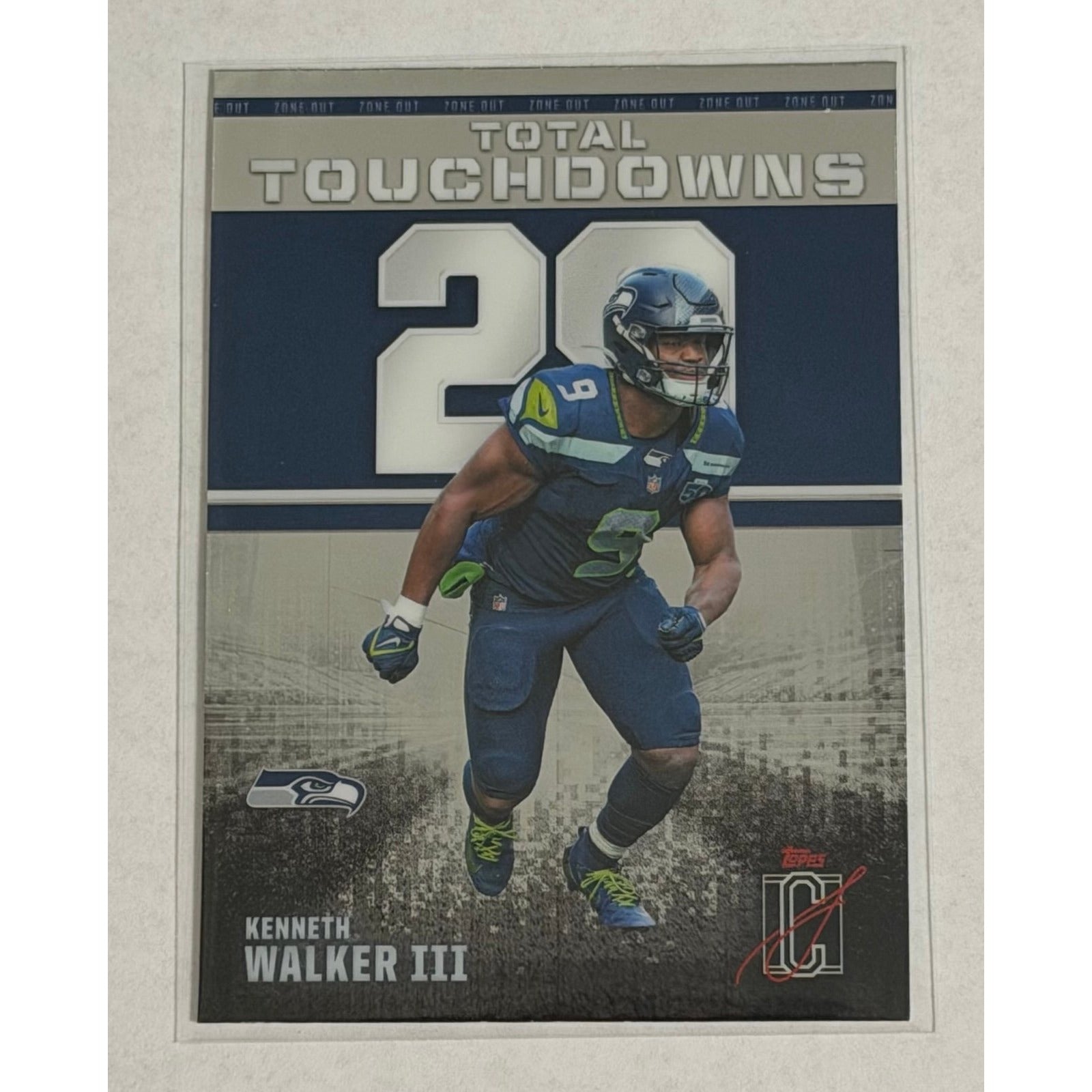 2025 Topps Signature Class Kenneth Walker 2025 Topps Signature Class Kenneth Walker III Total Touchdowns Zone Out Seattle