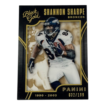 /199 Shannon Sharpe 2015 Panini Black Gold #61 NFL Denver Broncos HOF