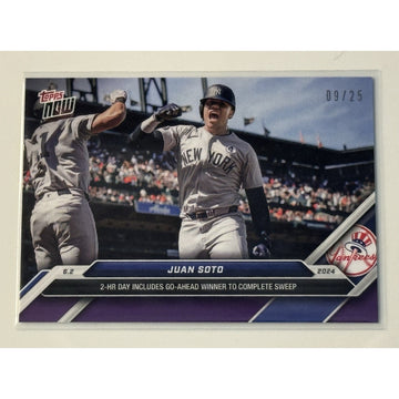 9/25* Juan Soto 2024 Topps Now Purple 2 HR Include Go Ahead Winner To Sweep #254