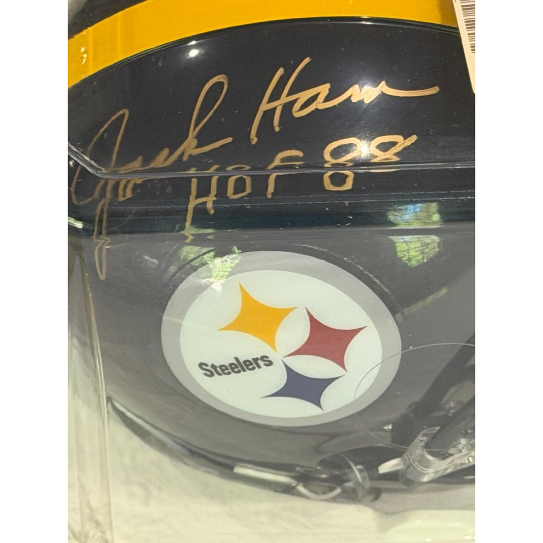HOF Legend CollectionJack Ham HOF 88 Autographed Pittsburgh Steelers Riddell Mi