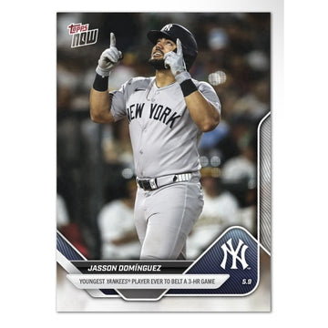2025 Topps Now Jasson Dominguez* Youngest Ever 3HR Game - NY Yankees - Card #159