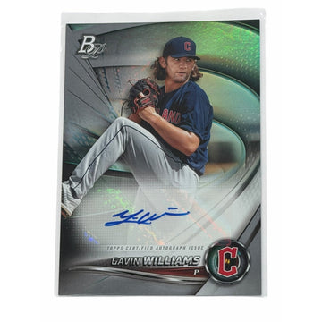 Gavin Williams RC Auto 2022 Bowman Platinum Top Prospect #TOP-31 MLB Guardians