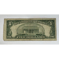1953 $5 Silver Certificate featuring Abraham Lincoln and blue Treasury seal vintage U.S. currency note