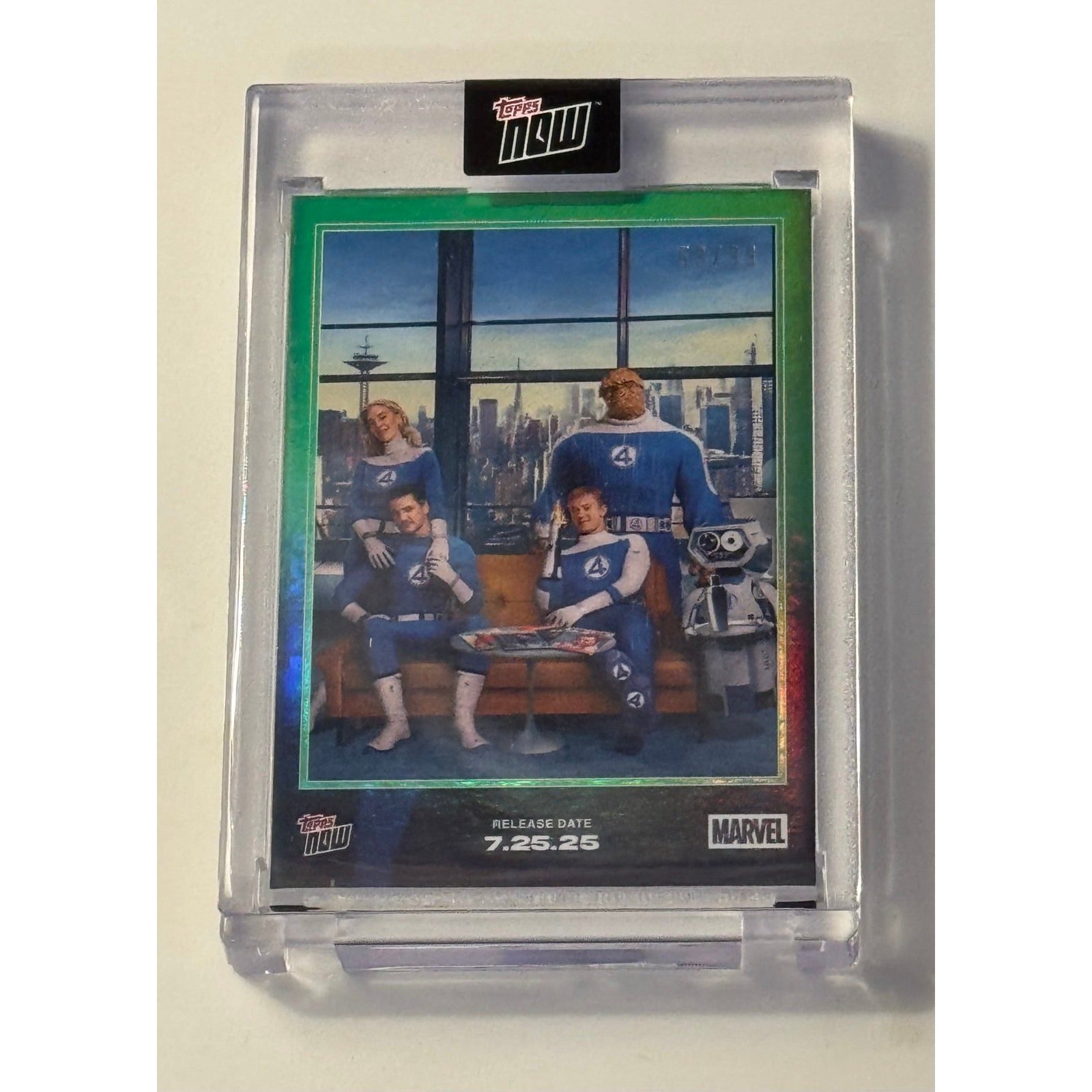 58/99 Limited Edition 2025 Topps Now Marvel Fantastic Four Green Foil Refractor