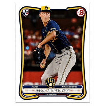 Jacob Misiorowski RC 2025 Bowman #35 Rookie Card MLB Milwaukee Brewers Pitcher
