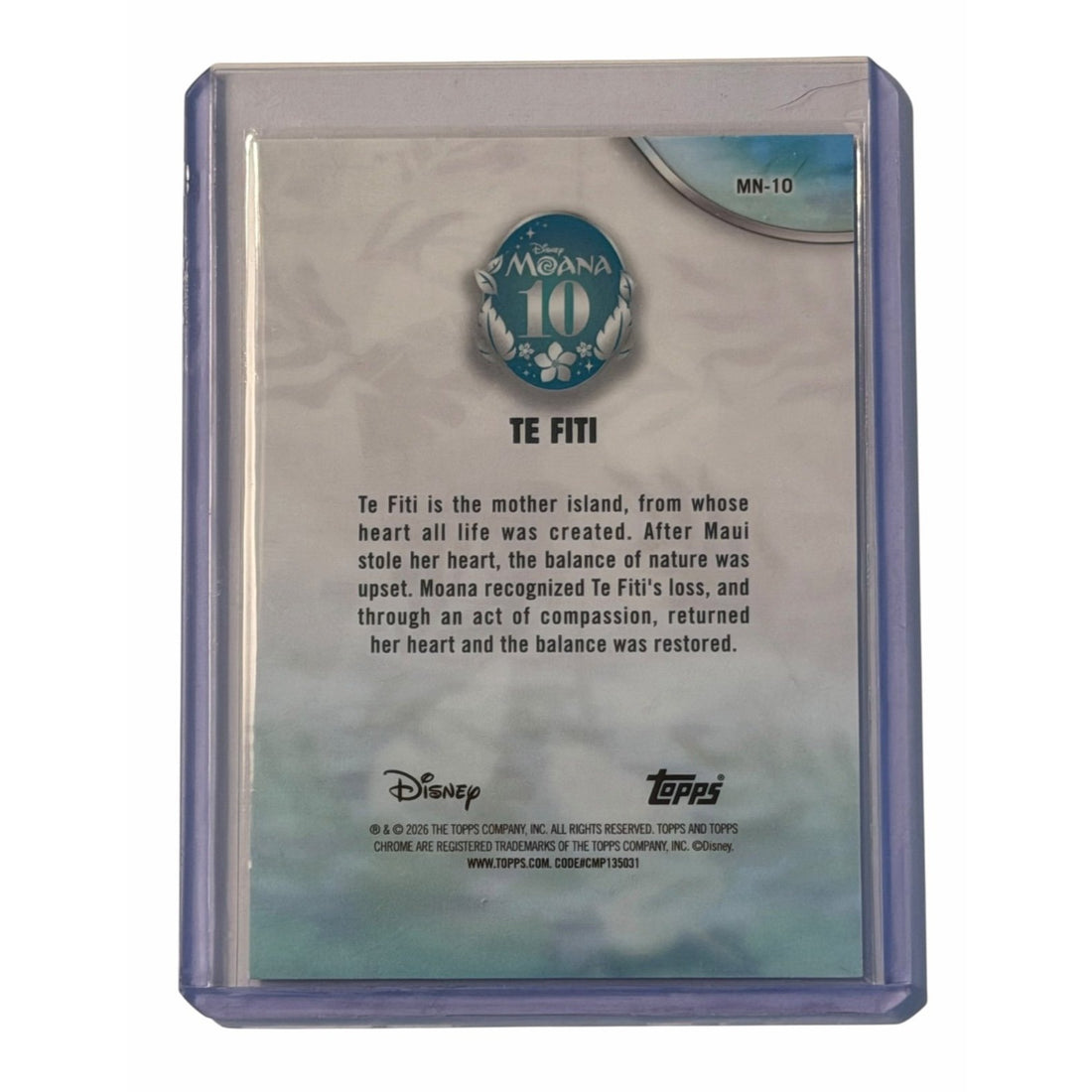 2026 Topps Chrome Disney Moana 10 Te Fiti MN-10 Insert Trading Card NM