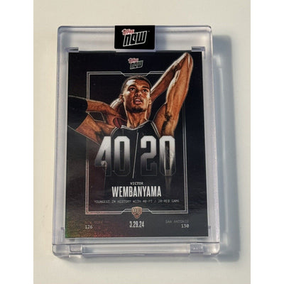 Victor Wembanyama RC 40/20 2023-24 TOPPS NOW Basketball Card VW-5 NBA Spurs ROY!