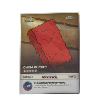 Topps Chrome SpongeBob 25th Anniversary Chumstick Chum Bucket BB-5 trading card with character text and clean edges