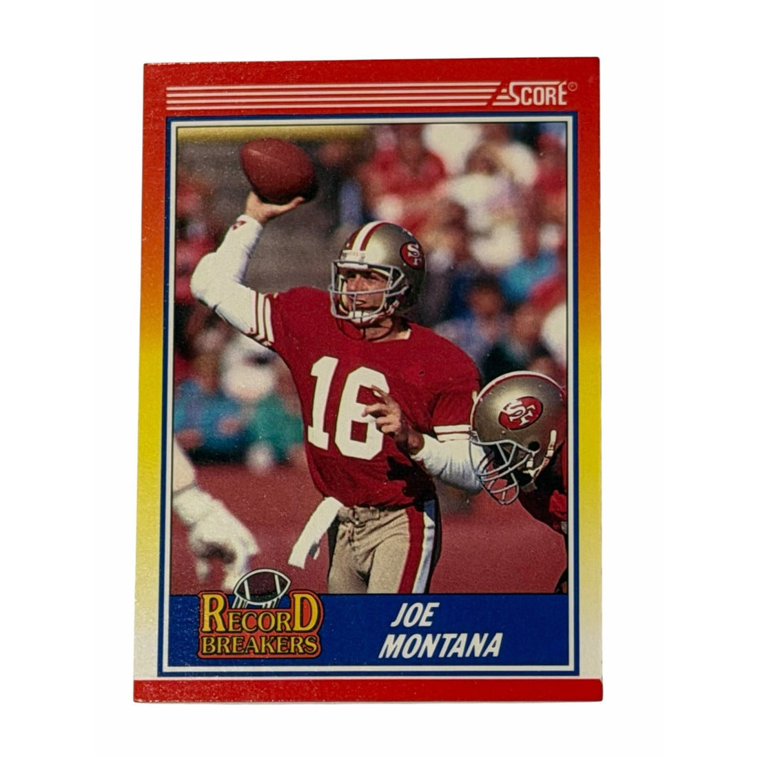 Vintage Joe Montana NFL San Francisco Vintage Joe Montana NFL San Francisco 49ers 1990 Score Record Breakers 594 Foot