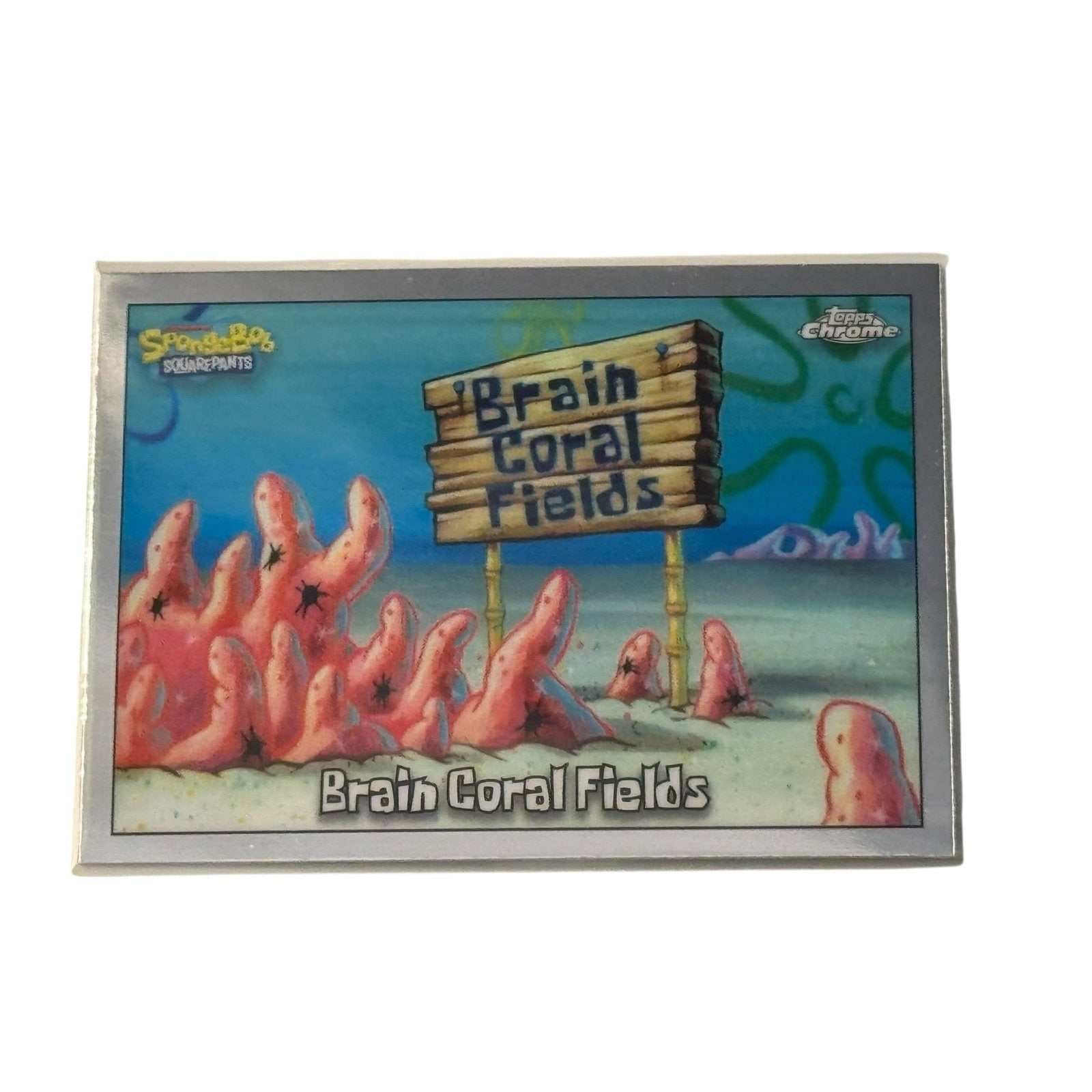 2025 Topps Chrome SpongeBob Brain Coral Fields card #44 near mint condition