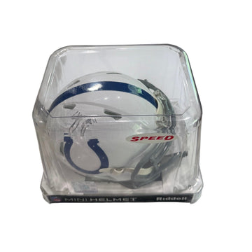 Pristine Sam Ehlinger Signed INFL Colts Riddell Speed Mini Helmet Authentic