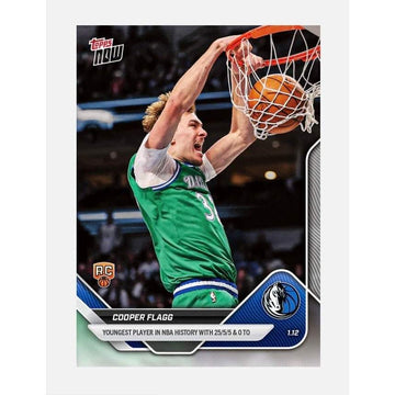 Cooper Flagg RC 2026 Topps NOW #124 NBA Dallas Mavericks Rookie Card