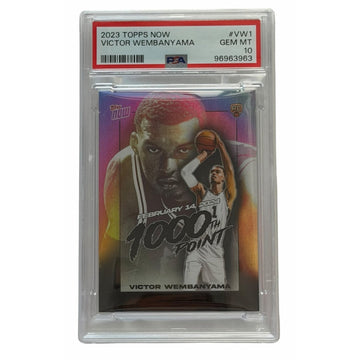 Limited Run Victor Wembanyama RC 2024 Topps NOW VW-8 REFRACTOR PSA 10 NBA Spurs