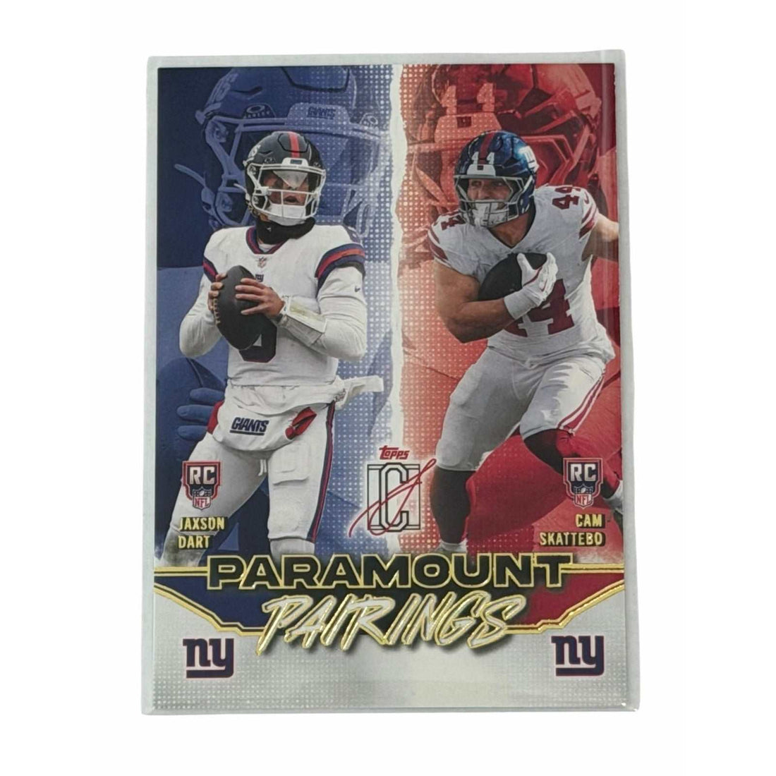 NFL New York Giants Jaxson Dart NFL New York Giants Jaxson Dart RC Cam Skattebo RC Paramount Pairings PP-2