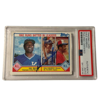 1983 Dale Murphy signed Topps RBI Leaders MLB card PSA DNA certified vintage Braves autograph collectible
