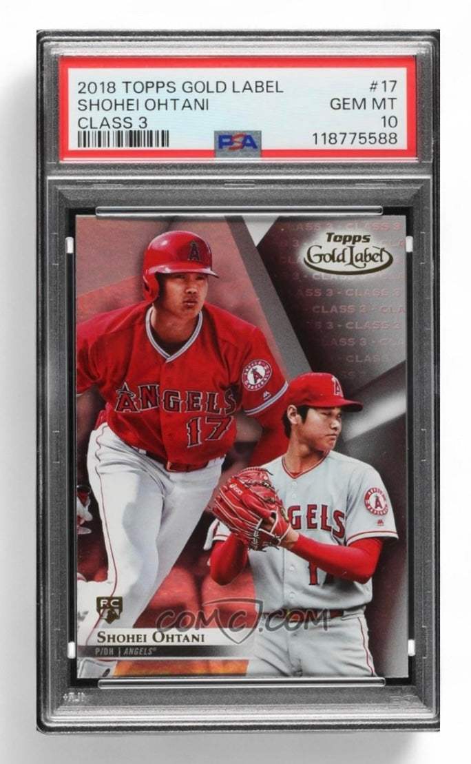 Shohei Ohtani RC 2018 Topps Gold Label Class 3 short print PSA 10 rookie card