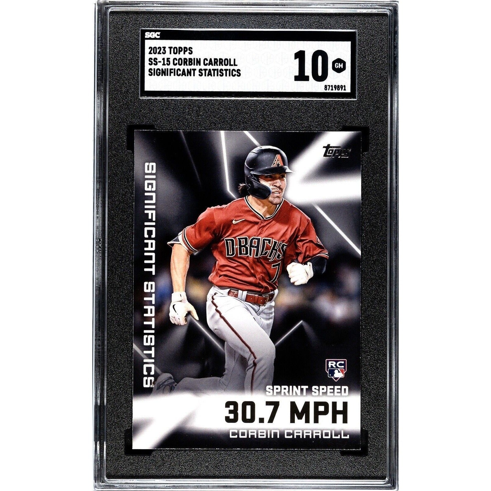 2023 Topps Corbin Carroll #SS-15 Significant Statistics Arizona D-Backs - SGC 10