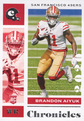 2020 Panini Chronicles Brandon Aiyuk RC 49ers #86 NFL Rookie Football Card