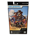McFarlane DC Multiverse Batman Western World 7-inch action figure in sealed packaging with trench coat and collector art card
