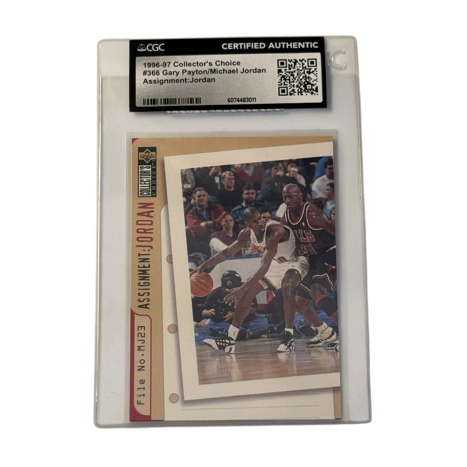 1996-97 Collectors Choice Gary Payton Michael Jordan CGC Certified basketball card