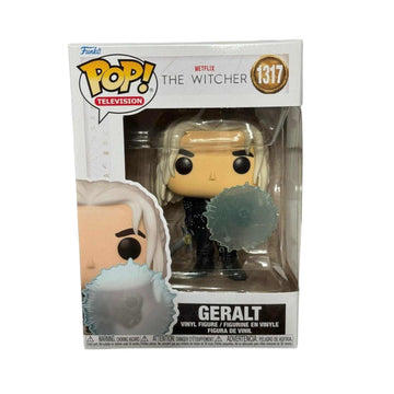 Geralt Funko Pop 1317 from Netflix The Witcher in sword attack pose collectible figure in box
