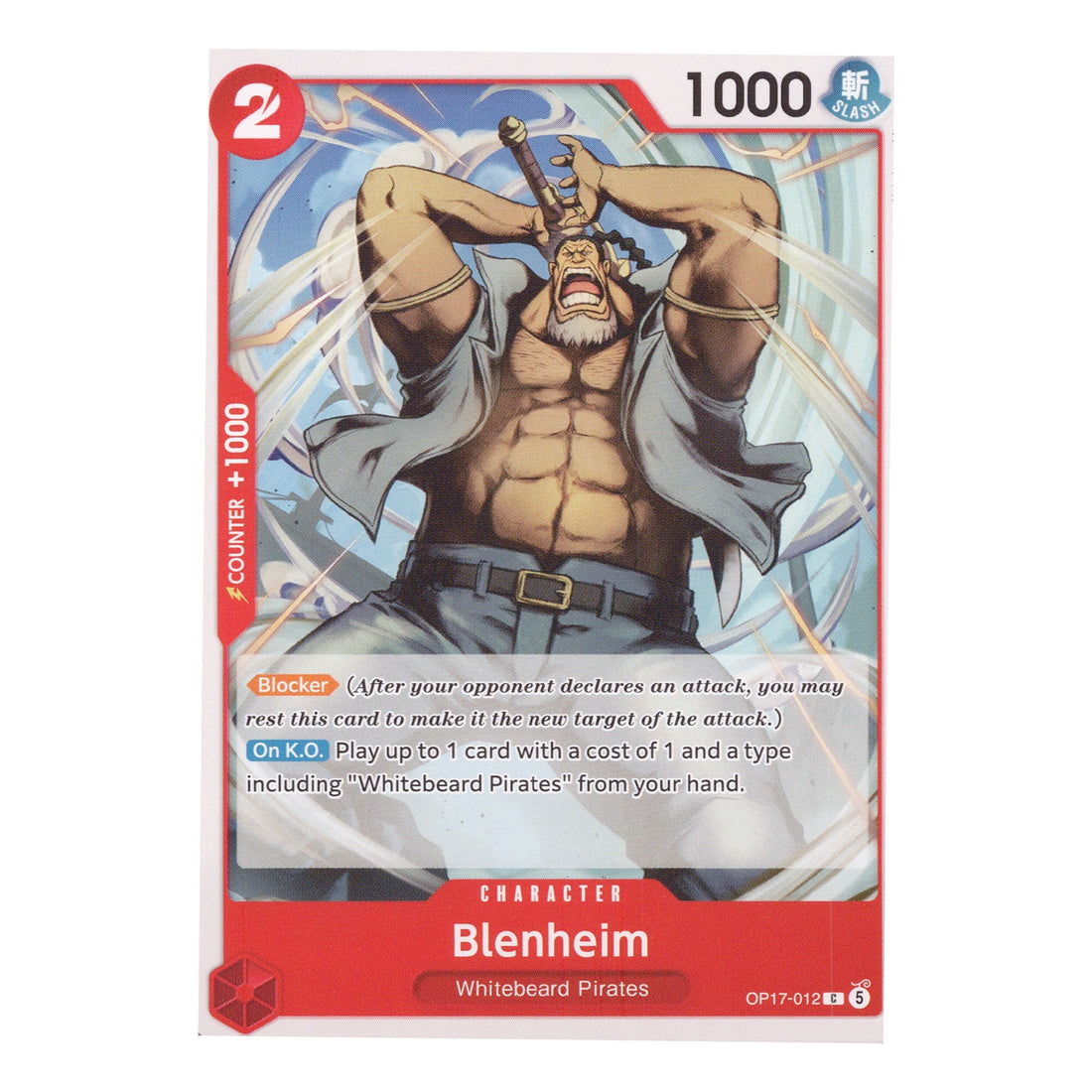 Blenheim OP17-012 Common English One Piece TCG Card NM