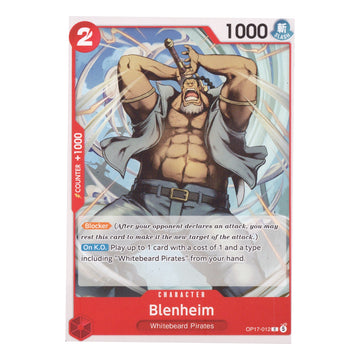 Blenheim OP17-012 Common English One Piece TCG Card NM