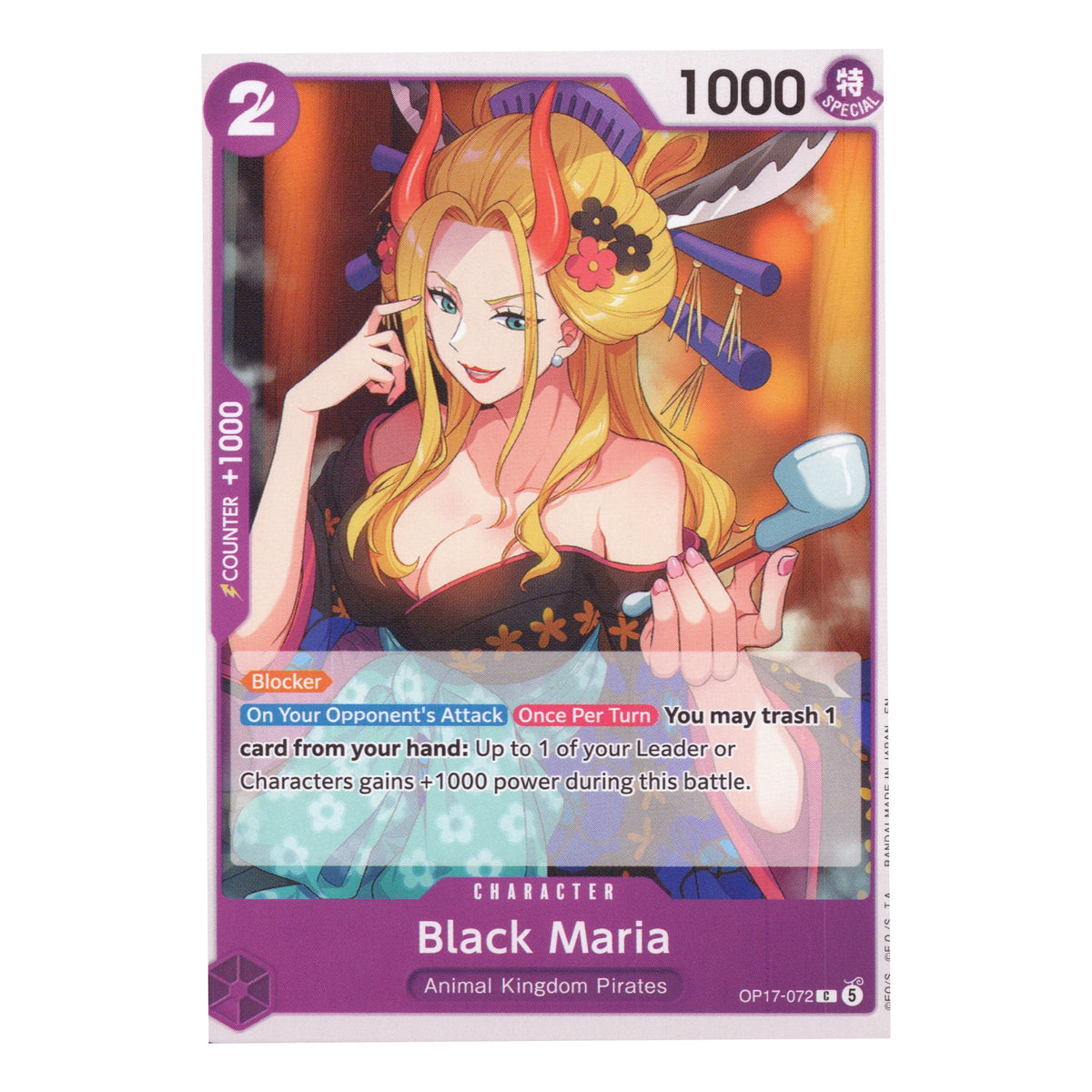 Black Maria OP17-072 Common English One Piece TCG Card NM