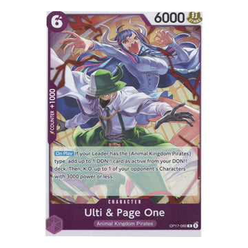 Ulti & Page One OP17-060 Rare English One Piece TCG Card NM