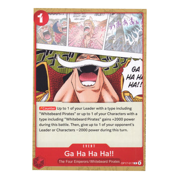 Ga Ha Ha Ha!! OP17-017 Common English One Piece TCG Card NM