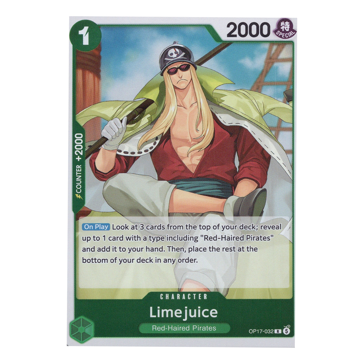 Limejuice OP17-032 Rare English One Piece TCG Card NM