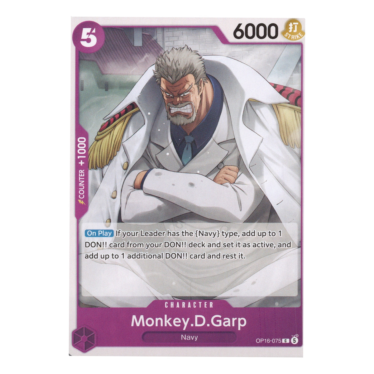 Monkey D Garp OP16-075 English One Piece Card