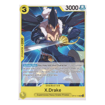 X Drake OP10-114 English One Piece Card