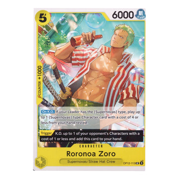 Roronoa Zoro OP12-113 English One Piece Card