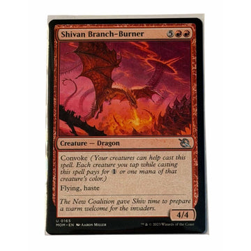 MTG Shivan Branch-Burner 0165 March of the Machine Dragon Creature NM