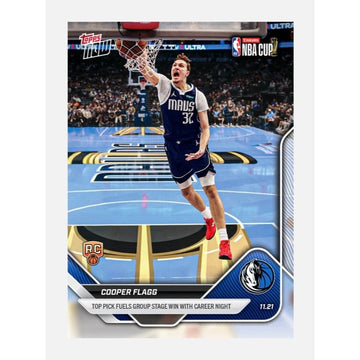 2025 Topps NOW Cooper Flagg RC NBA Cup Career Night Dallas Mavericks Card 60
